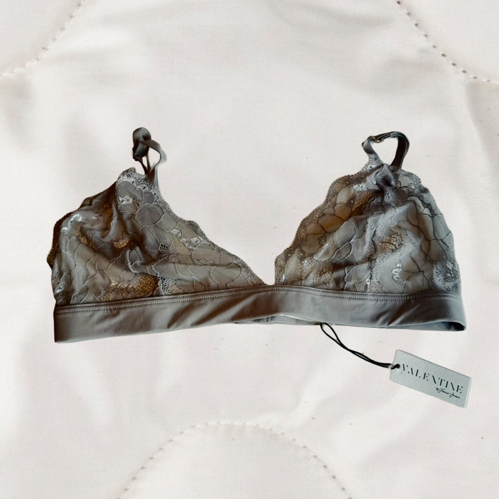 Valentine by Jonas and Brown brand-light Gray Lace Bralette